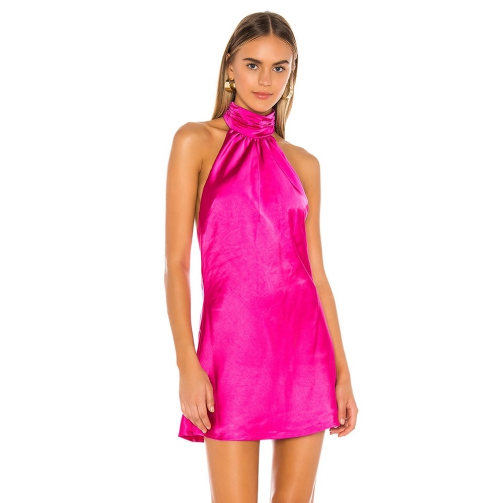 NWOT Lovers and Friends Hayes Mini Dress in Magenta Pink size small